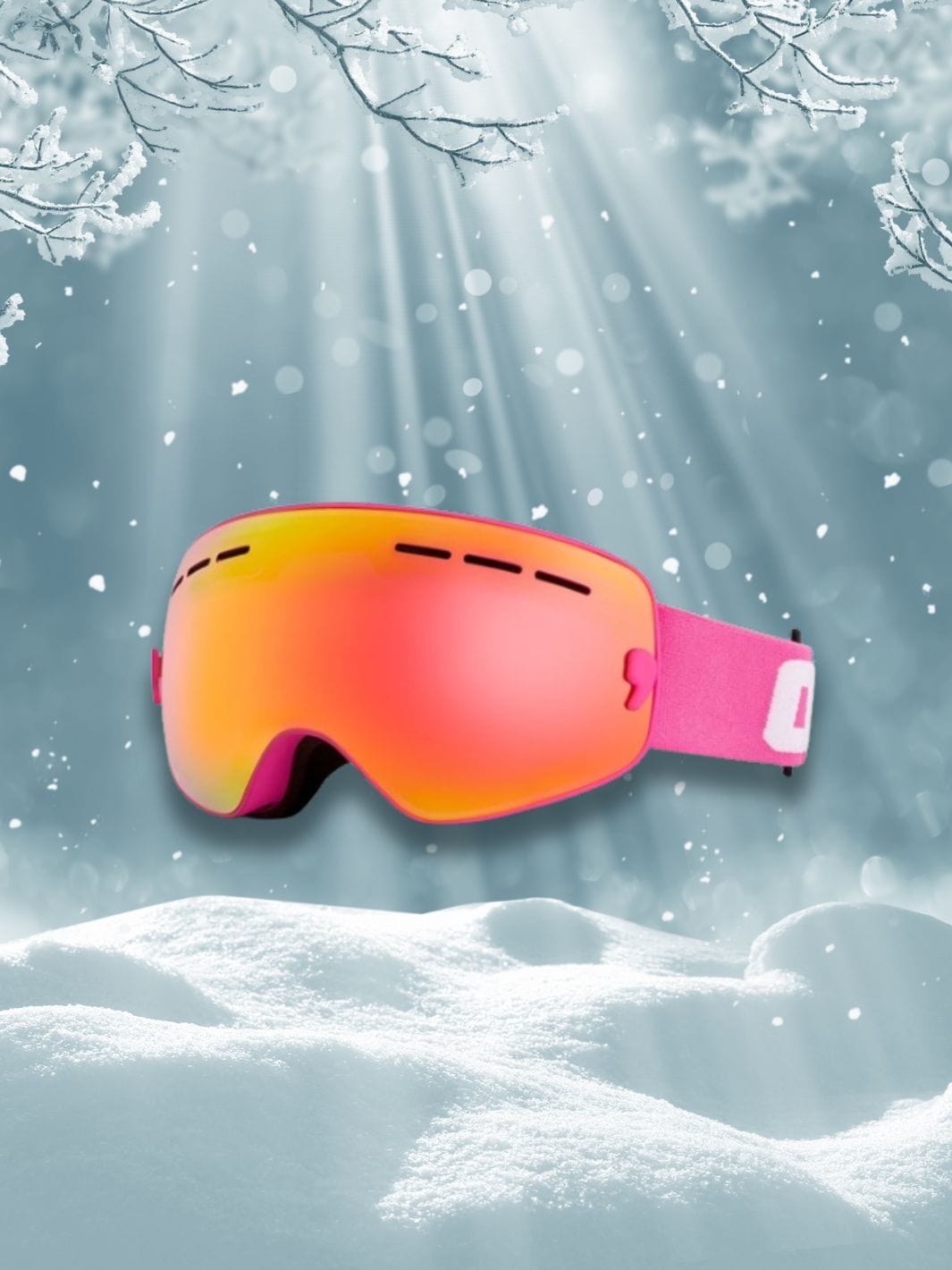 Masque De Ski Enfant<br>Orange/Rose