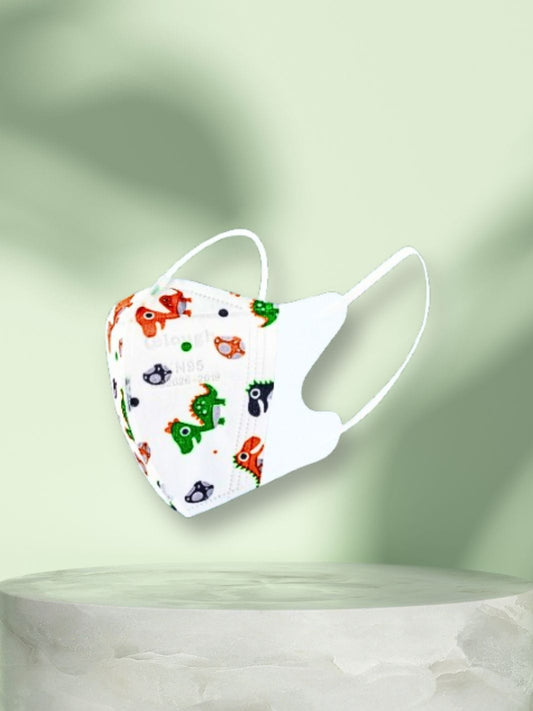 Masque FFP2 | Blanc Dinosaure<br>100 Pièces