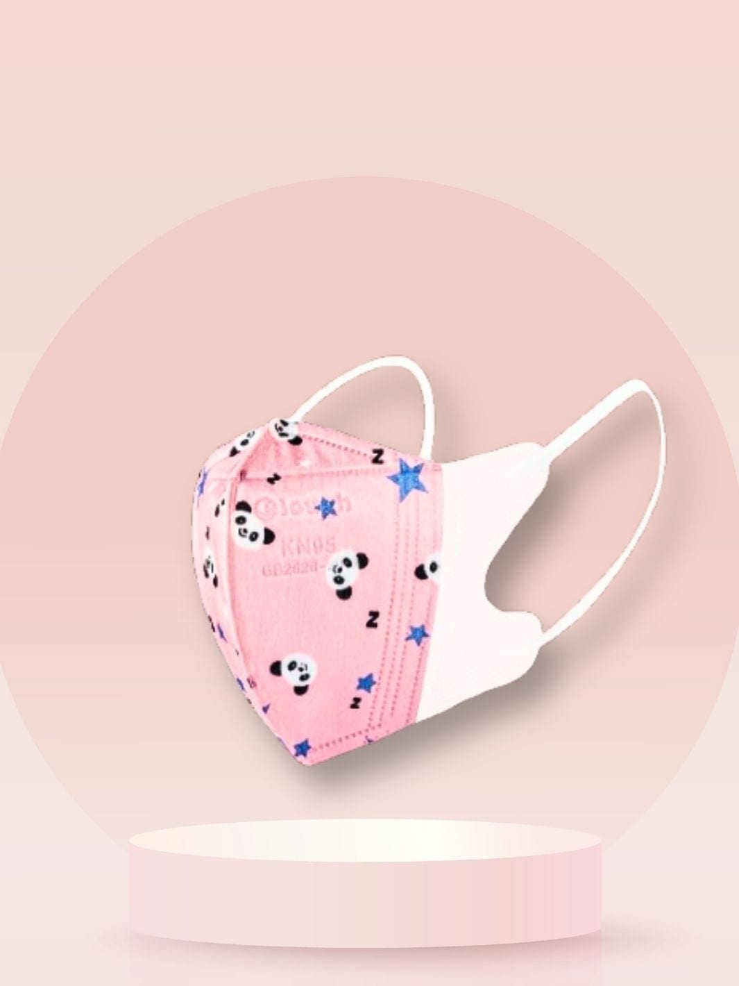 Masque FFP2 | Rose Panda<br>50 Pièces