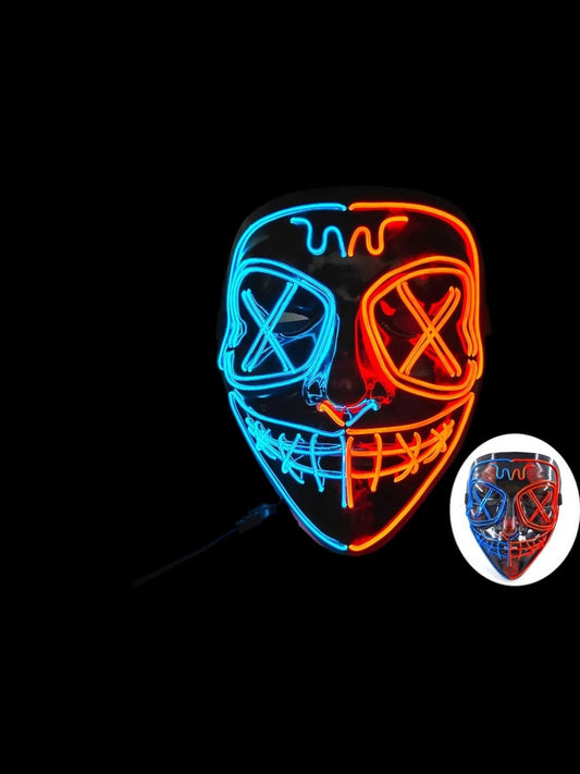 Masque Led | Sourire-Fou<br>Bleu/Orange