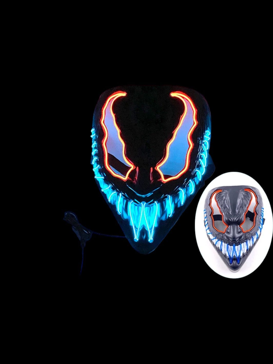 Masque Led | Venom<br>Bleu/Orange