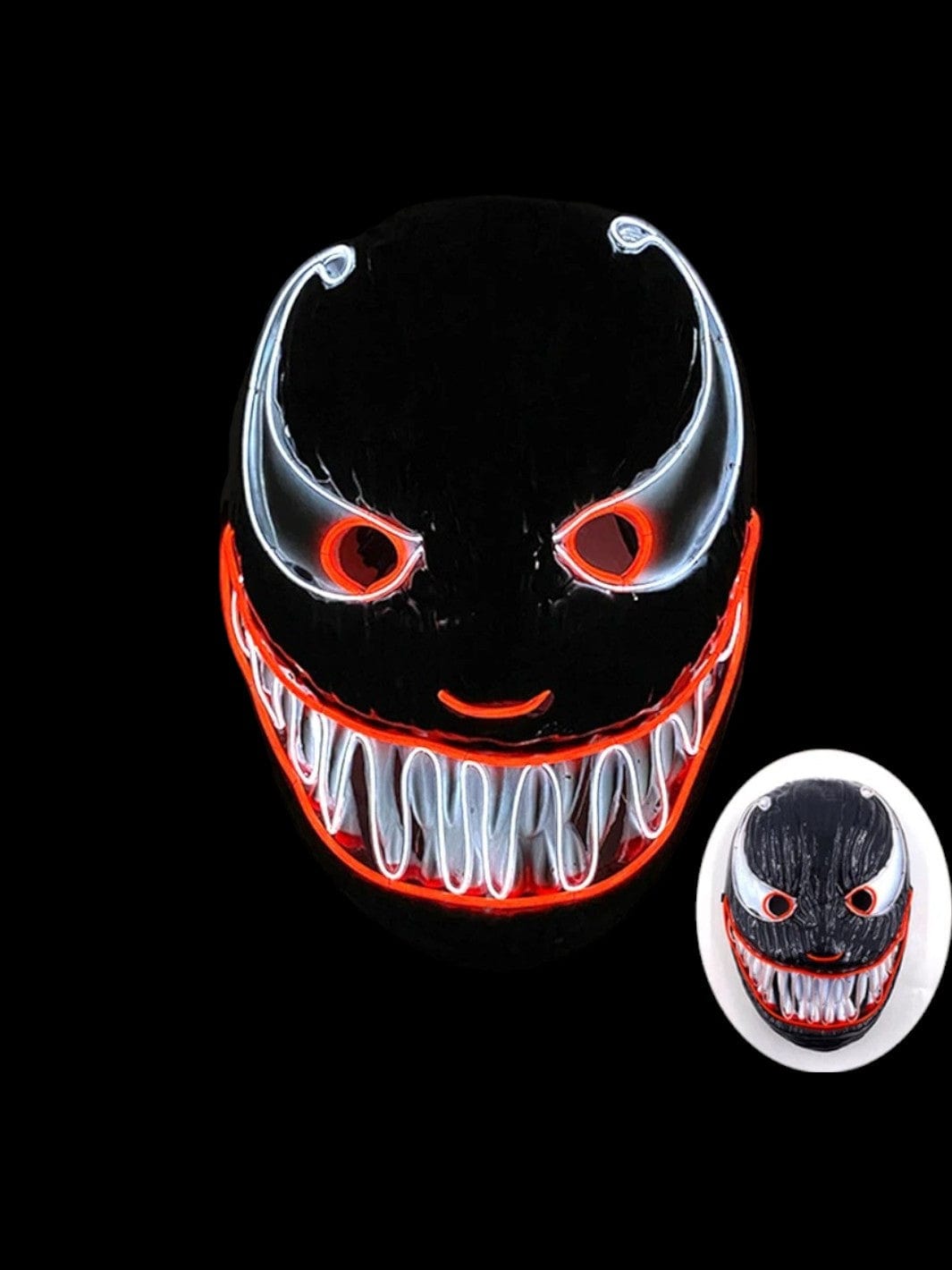 Masque Led | Venom<br>Rouge/Blanc